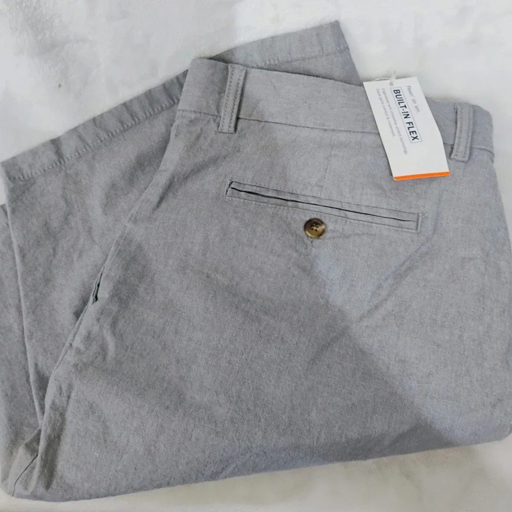 Old Navy Mens Ultimate Slim Built-In Flex Shorts Gray Stretch Size 38 NEW